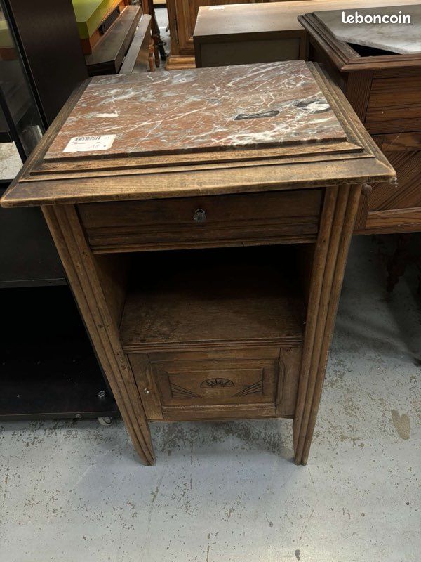 Table de nuit marbre ancienne (image 2)