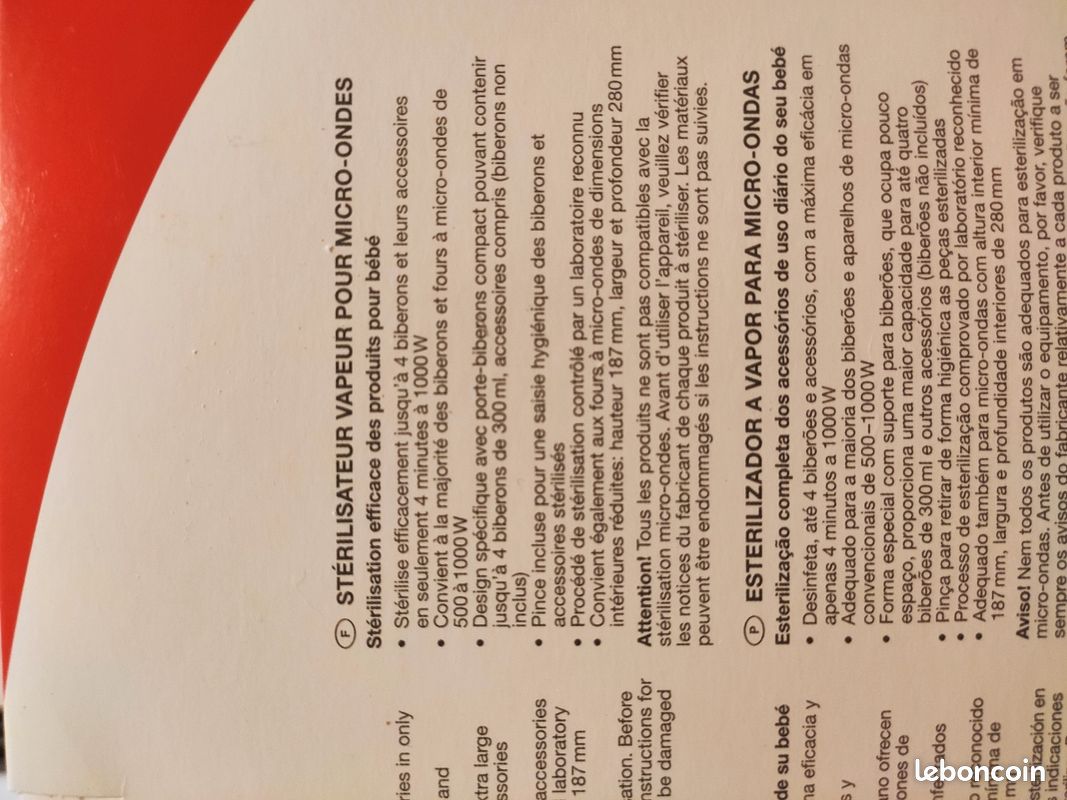 Stérilisateur NUK neuf (vapeur micro ondes) (image 3)