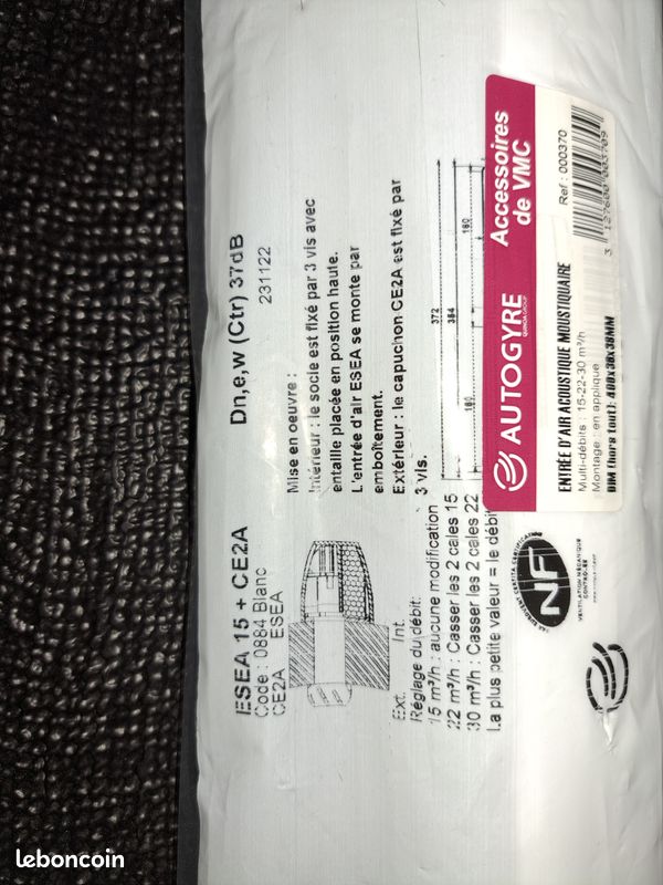 Entree d air acoustique moustiquaire (image 2)