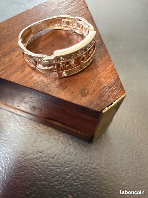 Bague En Argent 925 Taille 56 - Effet Diamanté, Vintage, Occasion Parfaite