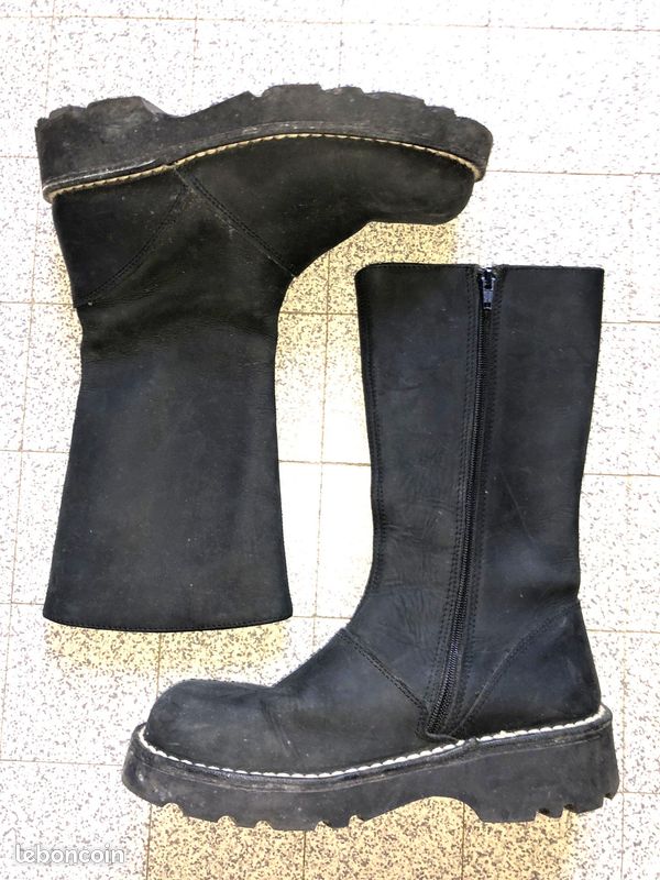 Leboncoin Bottes Mi Hautes Noires Boots Dr Martens Jadon Taille 40