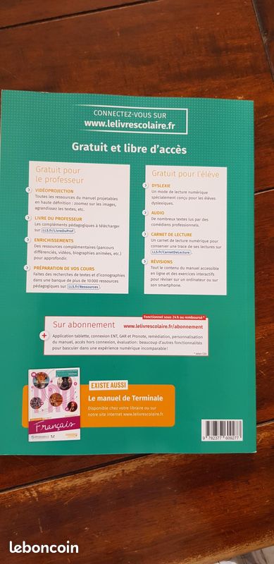 Manuel scolaire Bac Pro 1 ère Français (image 2)