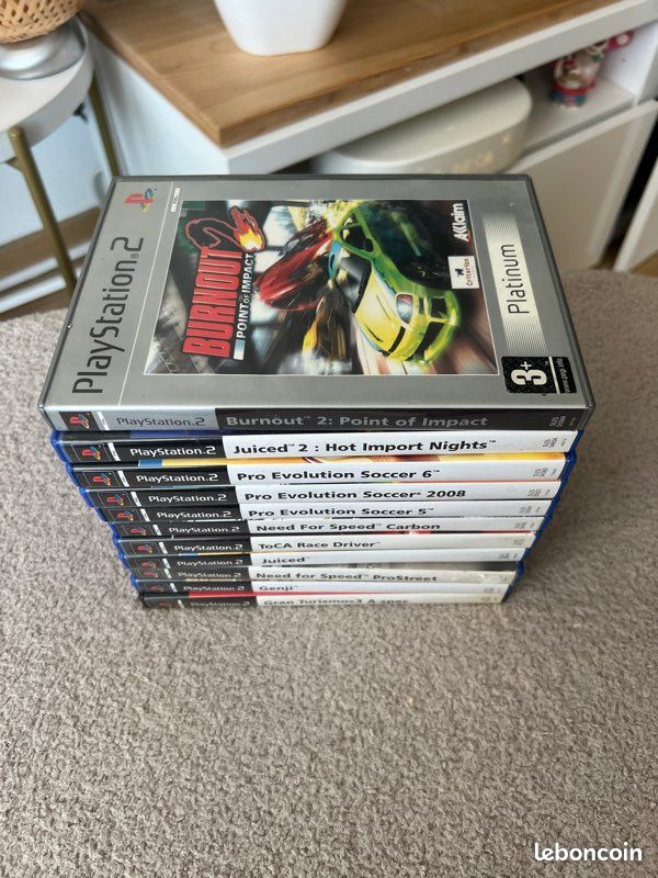 LOT DE 10 jeux PS2 + pochette de rangement EUR 25,00 - FR