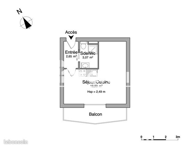 Appartement 1 pièce 26 m² · à Fameck · 26 m² · 470 €/mois