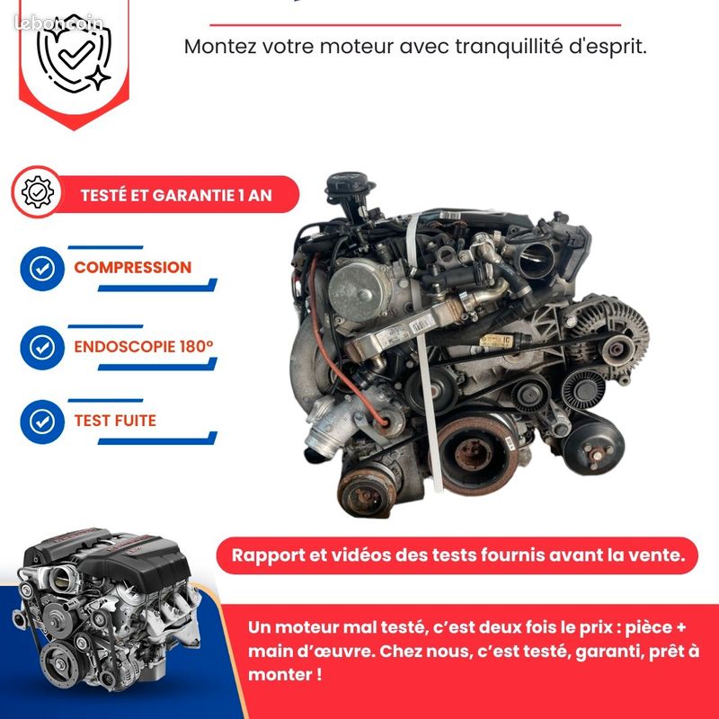 Moteur complet bmw x5 e70 / x6 e71 35d 3.0 286cv 306d5 (image 2)