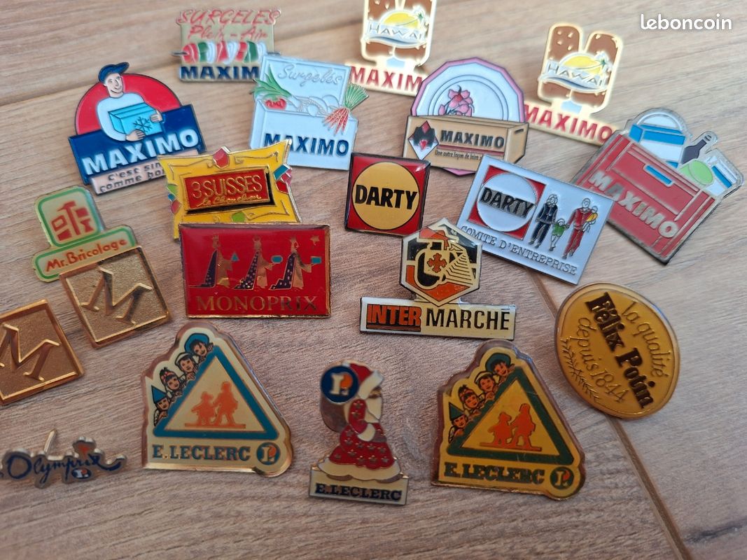 Lot de 21 pin's vintage années 80/90 - Marques et Enseignes Françaises (image 3)