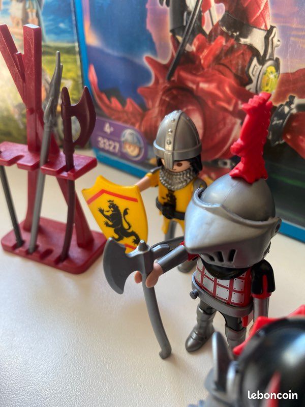 Lot Playmobil Chevaliers Avec Gros Canon - Réf. 3320 Et 0873 - Occasion
