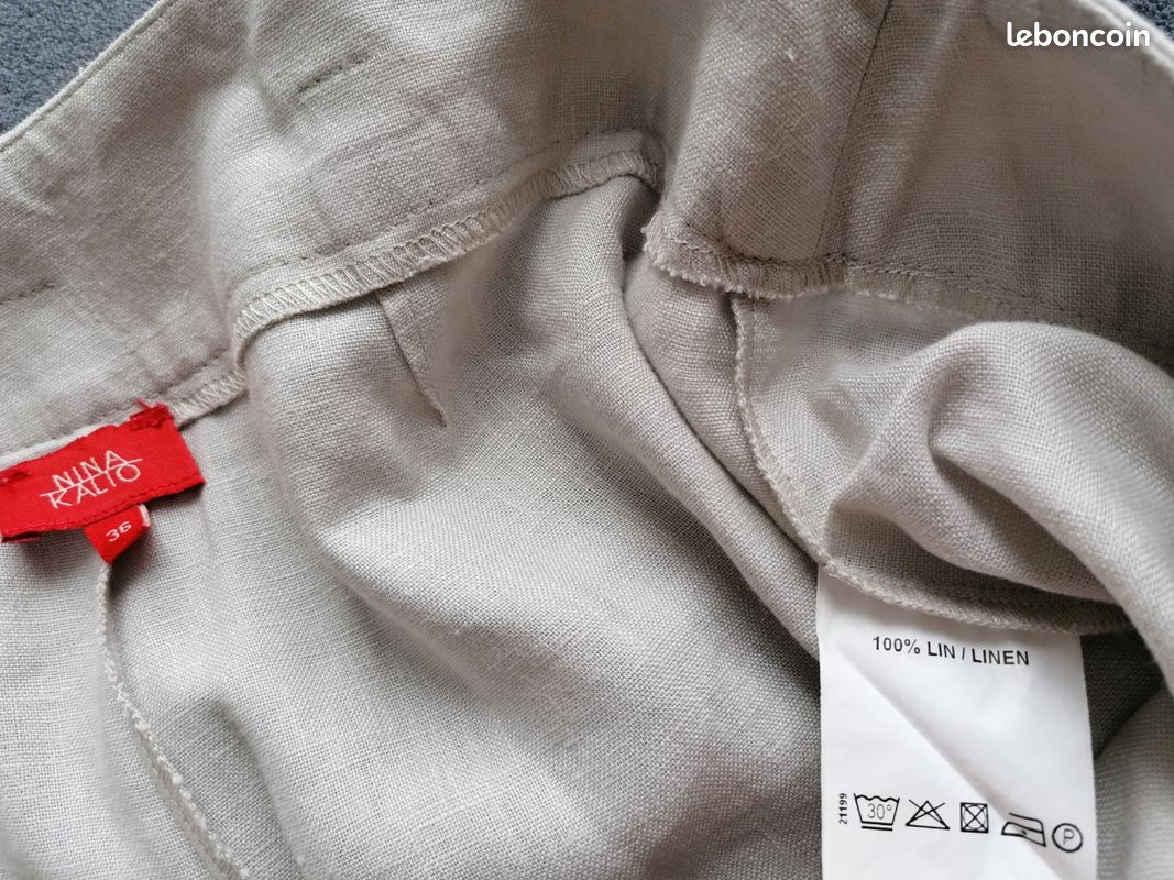 Veste Blazer Figaret Pour Femme - Taille 38, Lin Blanc Cassé, Neuve Avec étiquettes