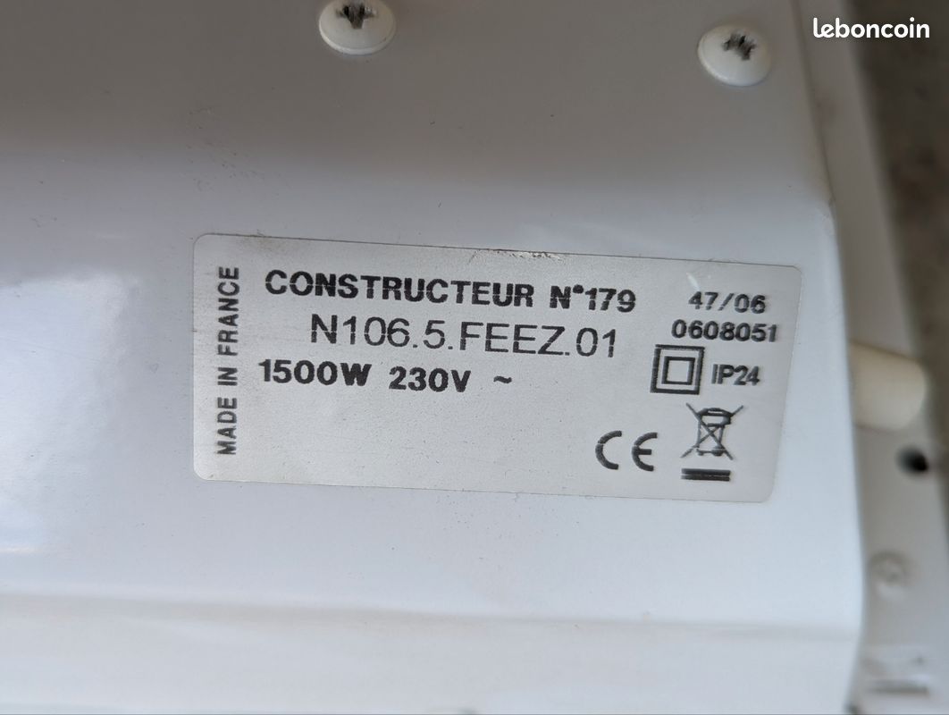 Radiateur électrique chaleur douce Noirot Calidou+ H 1500W (image 6)