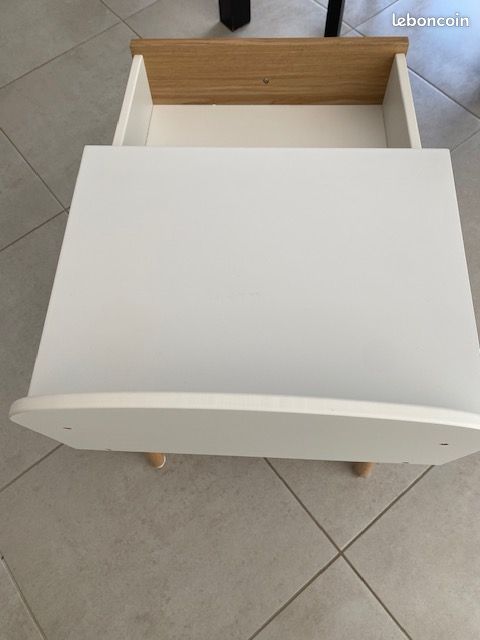 Table de chevet enfant - LIGNE CONFETTI - Blanc (image 3)