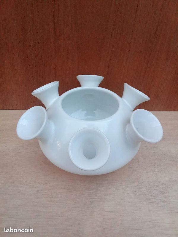 Vase En Céramique Signée Pol Chambost Années 50 (image 3)