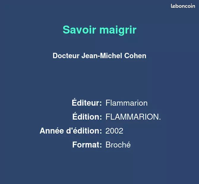 Savoir maigrir - Docteur Jean-Michel Cohen (image 2)