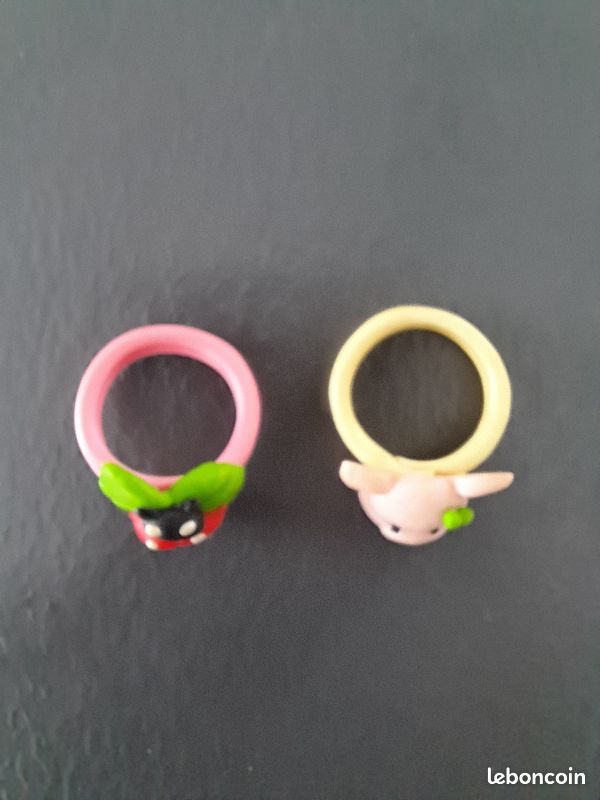 Lot de 2 bagues coccinelle et cochon (image 3)
