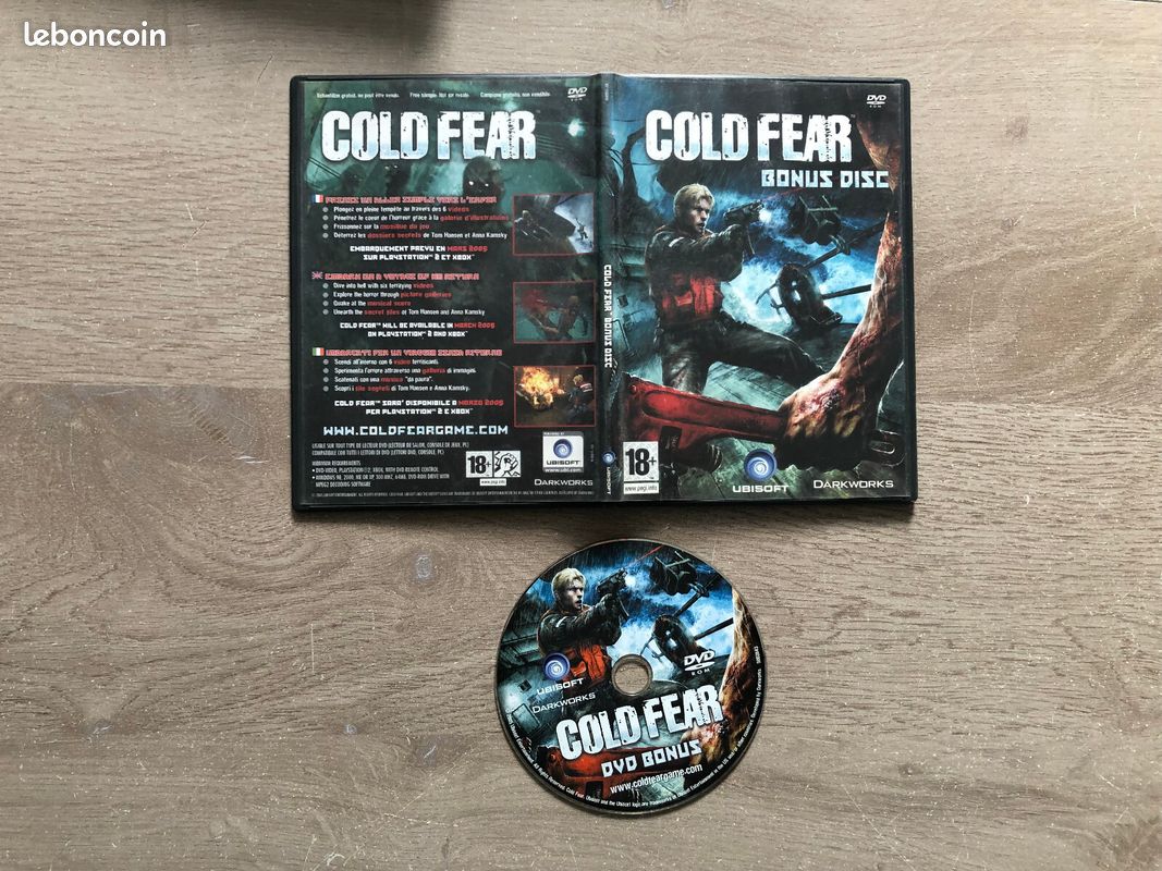 Jeu PS2 Cold Fear - Version Française Complète, Très Bon état, Livret Et Boîte Inclus