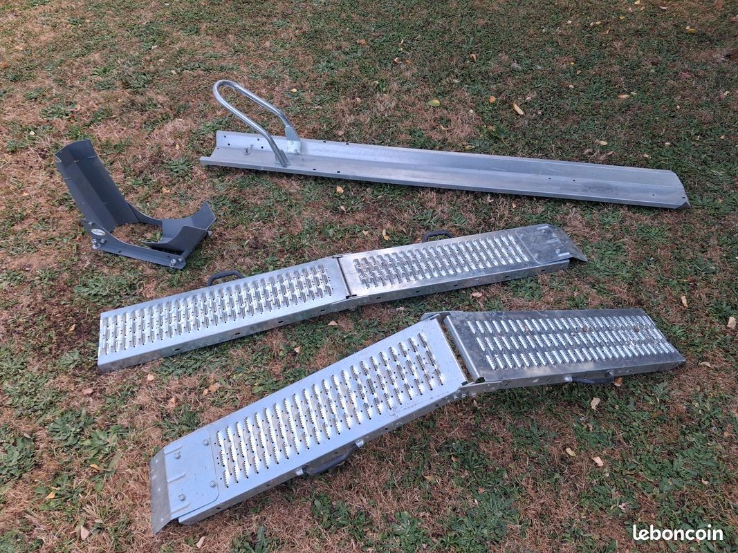 Rampe moto pour remorque et rampes de chargement et bloc roue (image 2)
