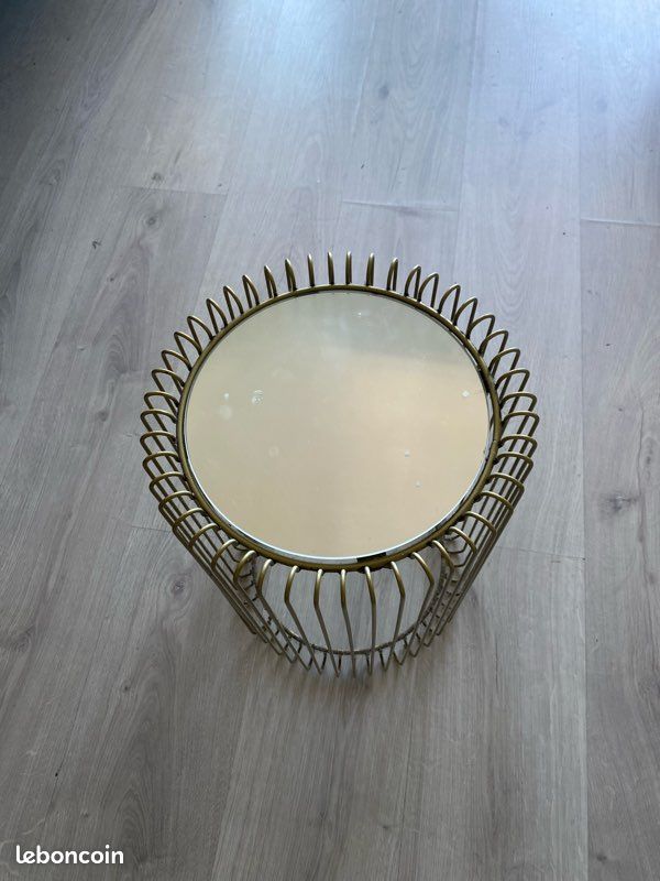 Table basse - miroir et doré (image 2)