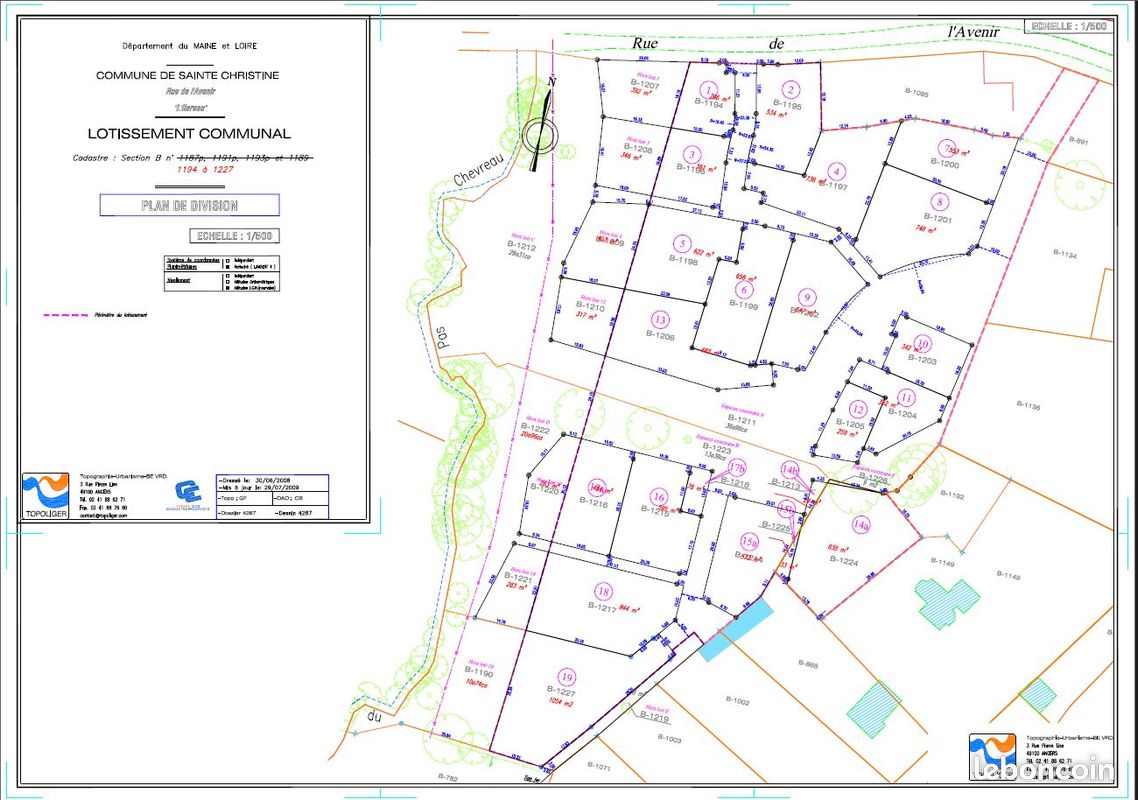 Terrain à bâtir de 658 m² à SAINTE-CHRISTINE (49) · à Chemillé-en-Anjou · 47 189 €