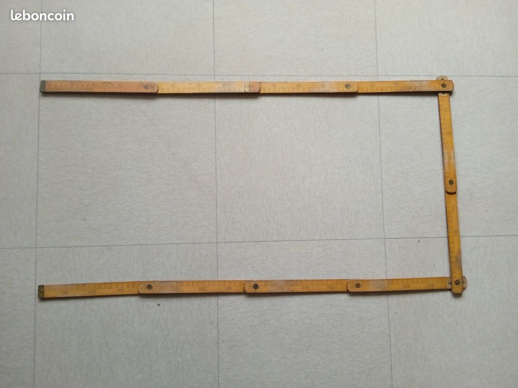 Double mètre pliant en bois (image 2)
