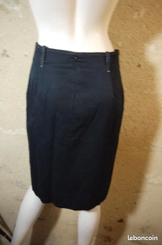 Jupe Courrèges Taille 42 Noire - Style Crayon, Doublée, élastiquée, Thème Rock