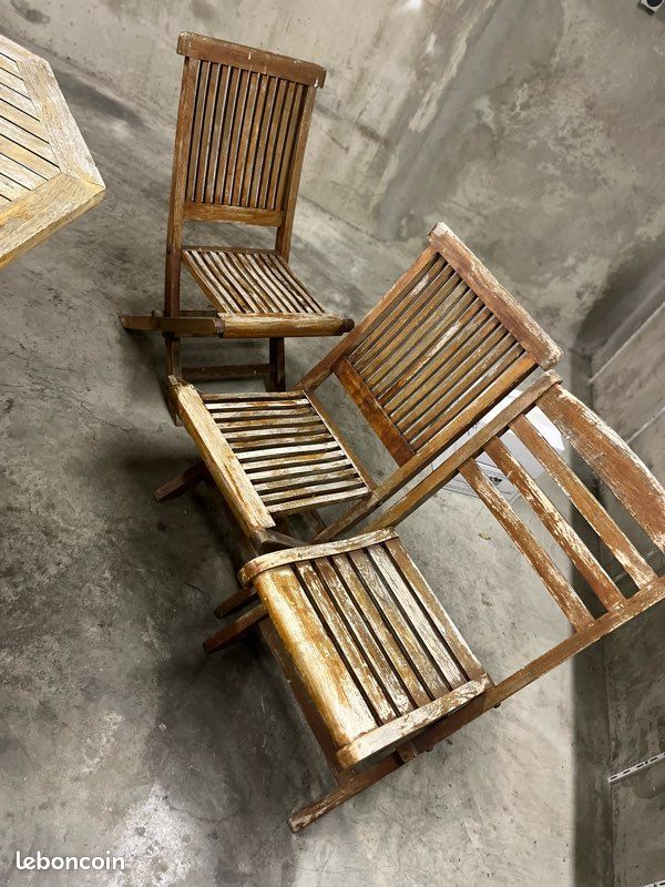 Table teck et chaises (image 6)