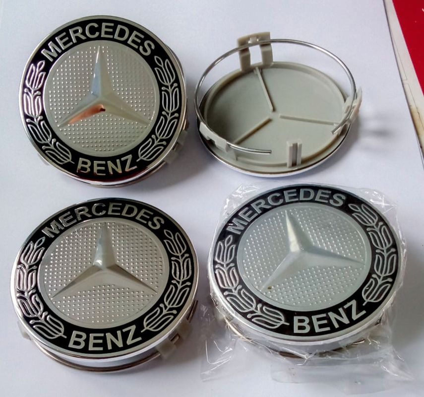  4 pièces Cache Moyeux pour Mercedes Benz 75mm Centre