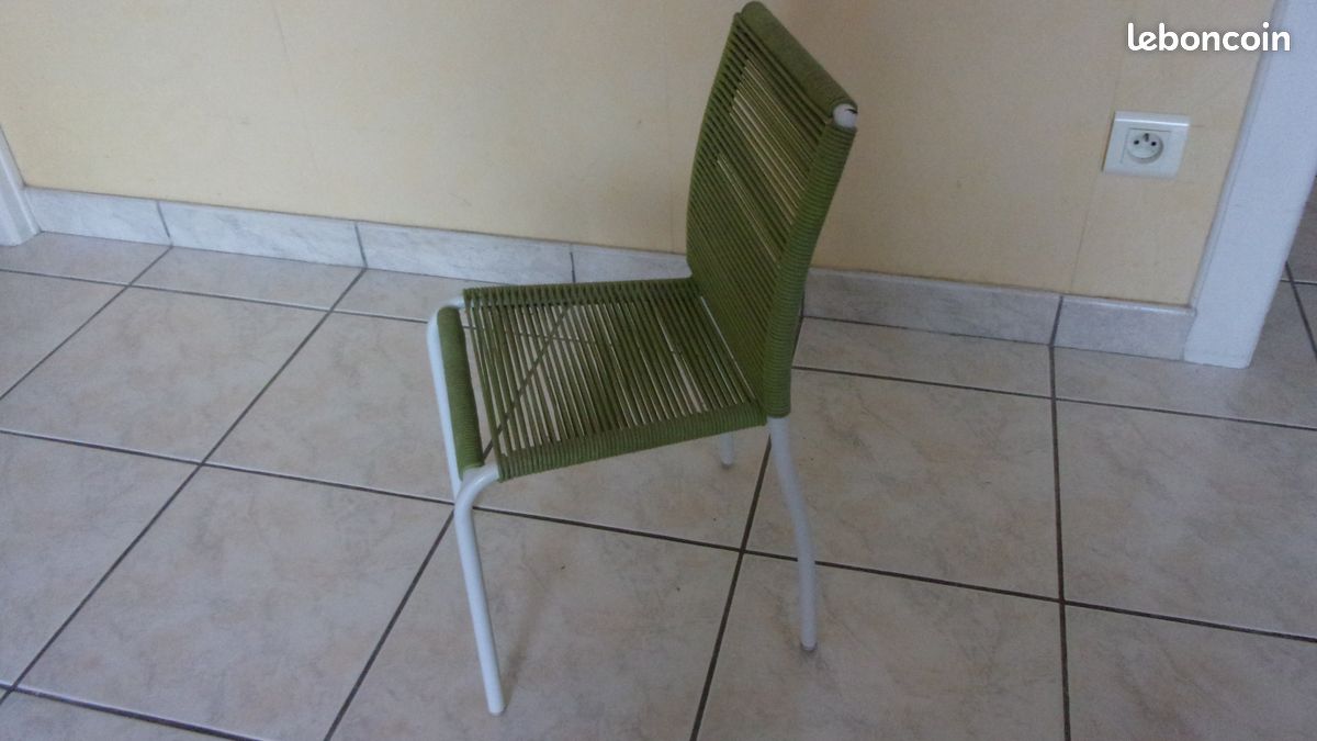 Chaise enfant cordage vert (image 1)