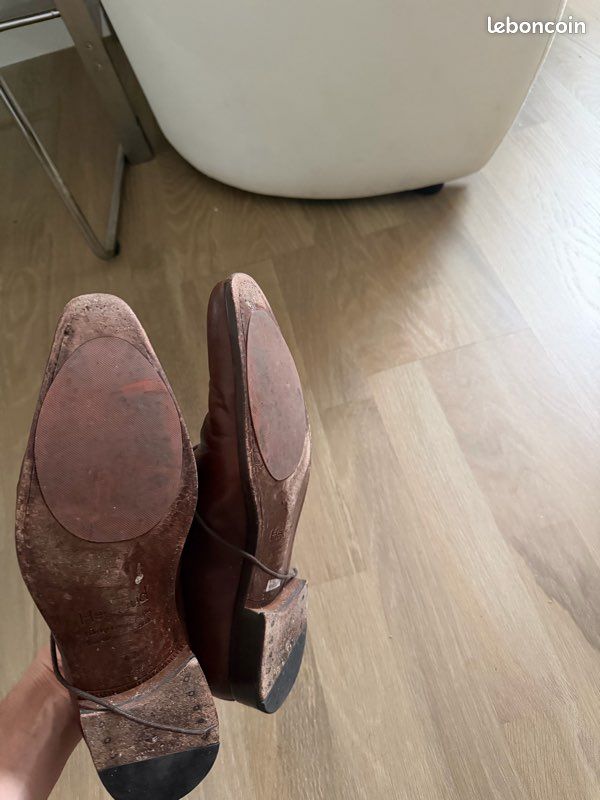 Chaussures de ville Heyraud en cuir marron (image 3)