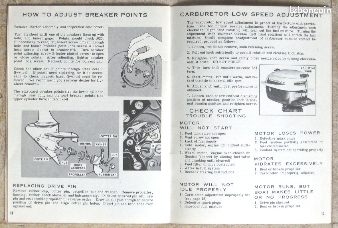 Annonce Publicitaire Vintage Evinrude - Moteurs Hors-bord Fleetwin & Fastwin, 1950