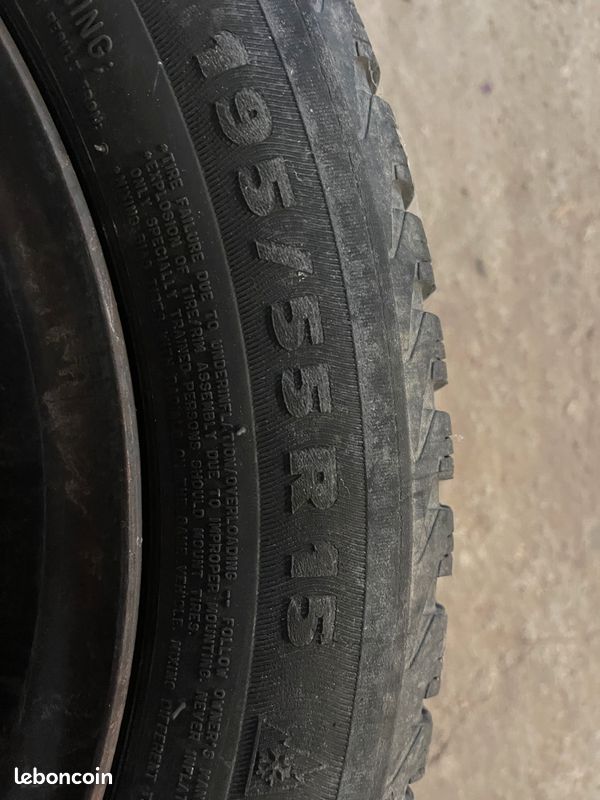 Vente 4 roues complètes PNEUS MICHELIN Alpin 195/55 R15 (image 3)