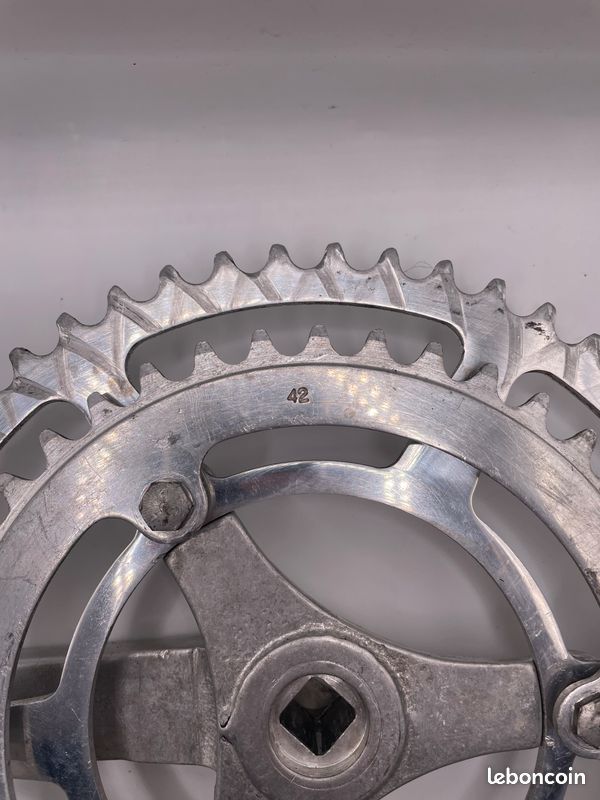 Pédalier double NERVAR Star en aluminium 53/42 vélo