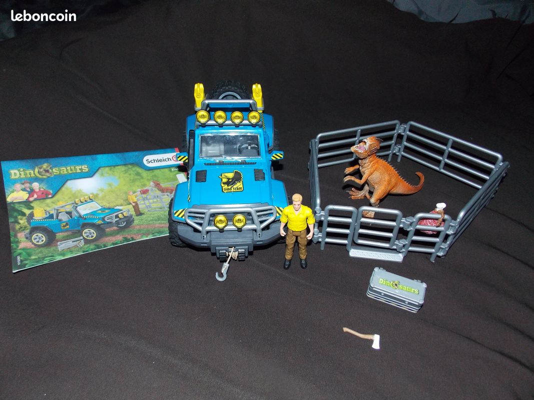 Schleich 41464 – Voiture Tout-Terrain Avec Avant-Poste Dino – Jeu Dinosaures – Dès 3 Ans