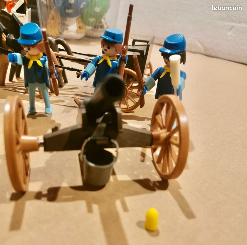 Playmobil Canon Western Vintage – Armée US, Sudiste – Personnage Chariot