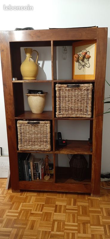 Meuble 8 cases acacia (image 1)