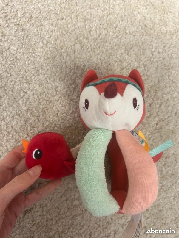 Jeu bébé - peluche hochet à poignées Alice la renarde - lilliputiens - naissance (image 6)