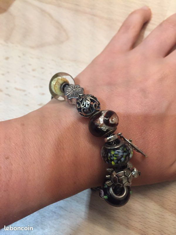 Bracelet en argent Trollbeads et ses perles (image 2)