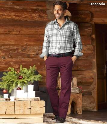 Pantalon Chino Bordeaux Atlas For Men Taille 52 (image 2)