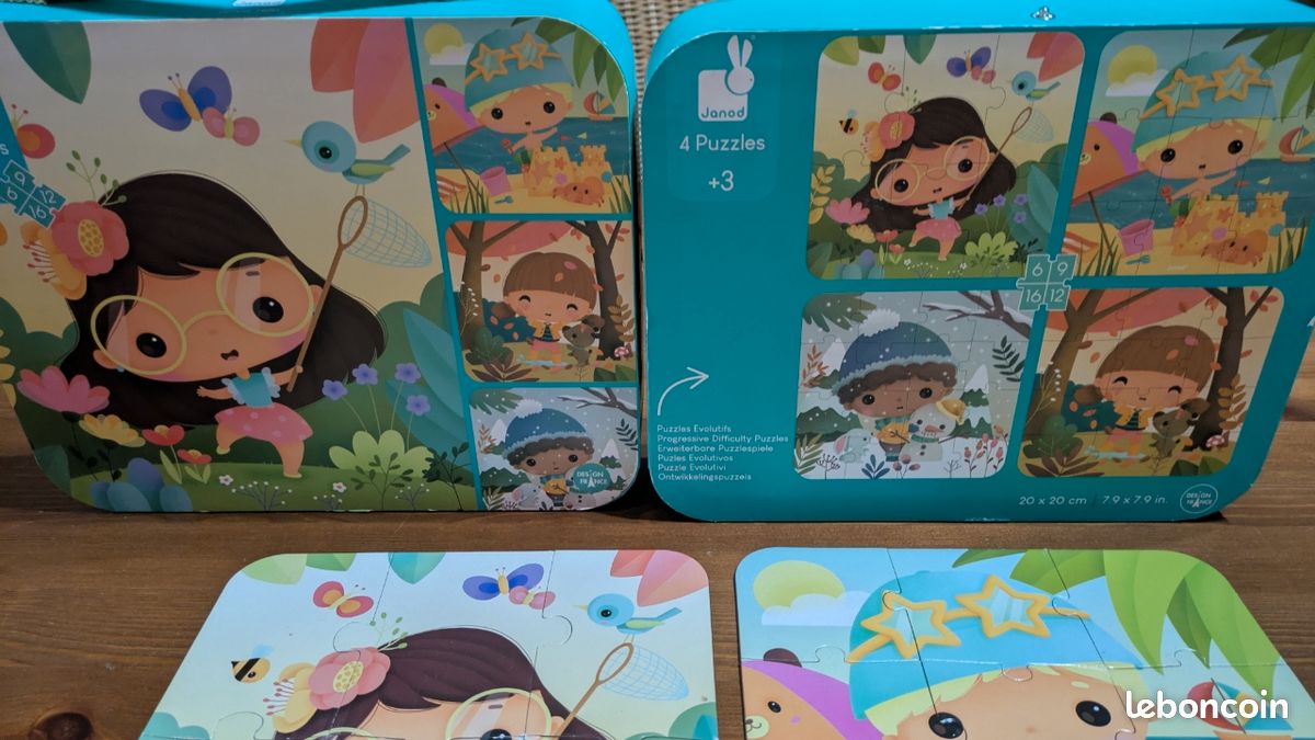 Puzzle x4 Janod niveau progressif (image 2)