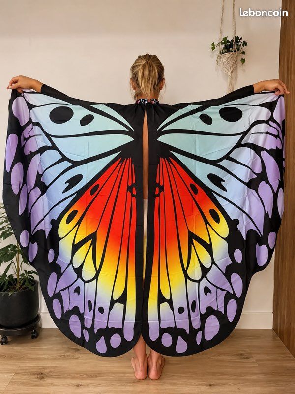 USHOBE 5 Ensembles DAiles De Papillon Cape Vêtements Costume De Jeu De Role Robe Pour Filles Papillon Masque Ailes Fee Cospl Amz