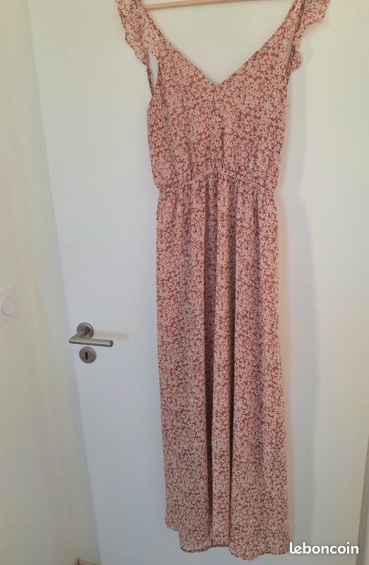 🌸 Magnifique robe longue été femme fleurie rose/terracotta Peace n'love - Taille M/L (image 7)