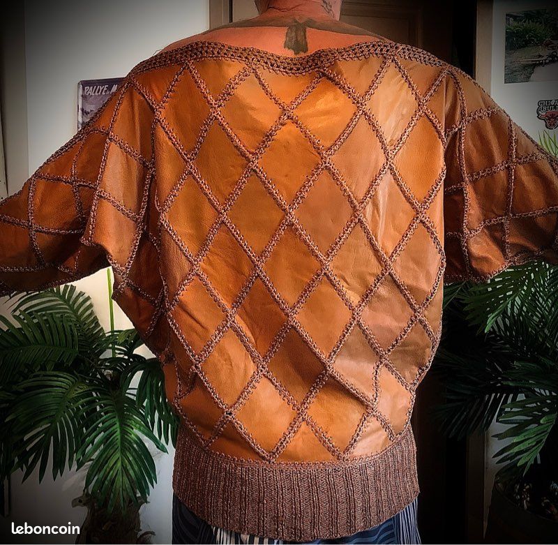 Pull vintage cuir véritable Vêtements