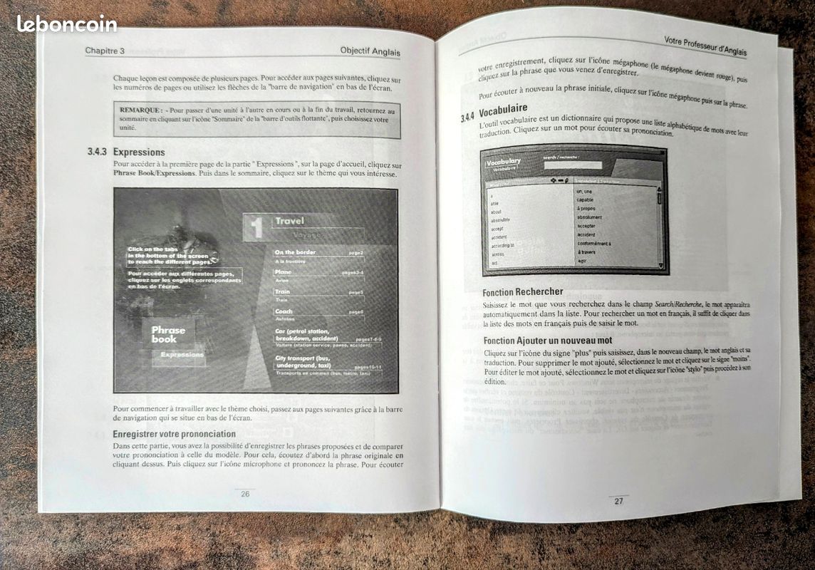 Kit PC d’apprentissage de l’anglais – Objectif Anglais (Micro Application)
Édition KIT Deluxe – Complet et en excellent état (image 15)