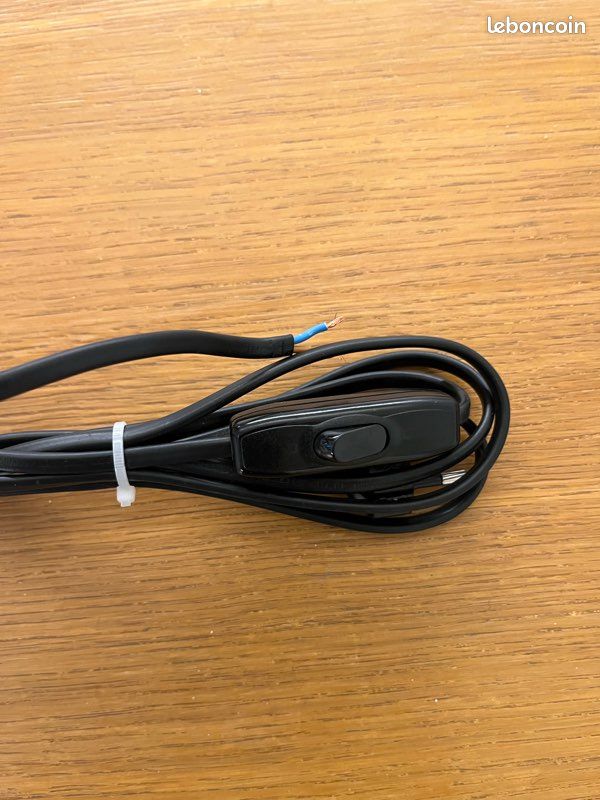 Cordon électrique noir avec interrupteur pour lampe 1,8m neuf (image 6)