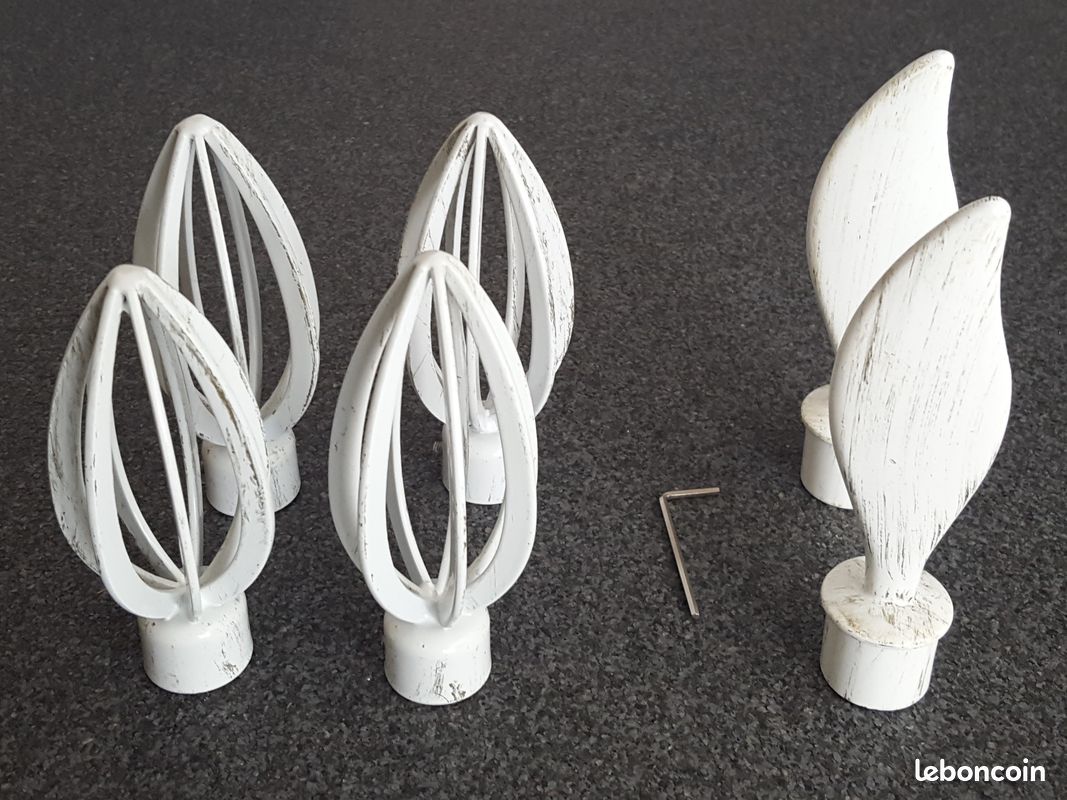 Lot Embouts et Supports de Tringle à rideaux vintage - Lot dissociable (image 3)