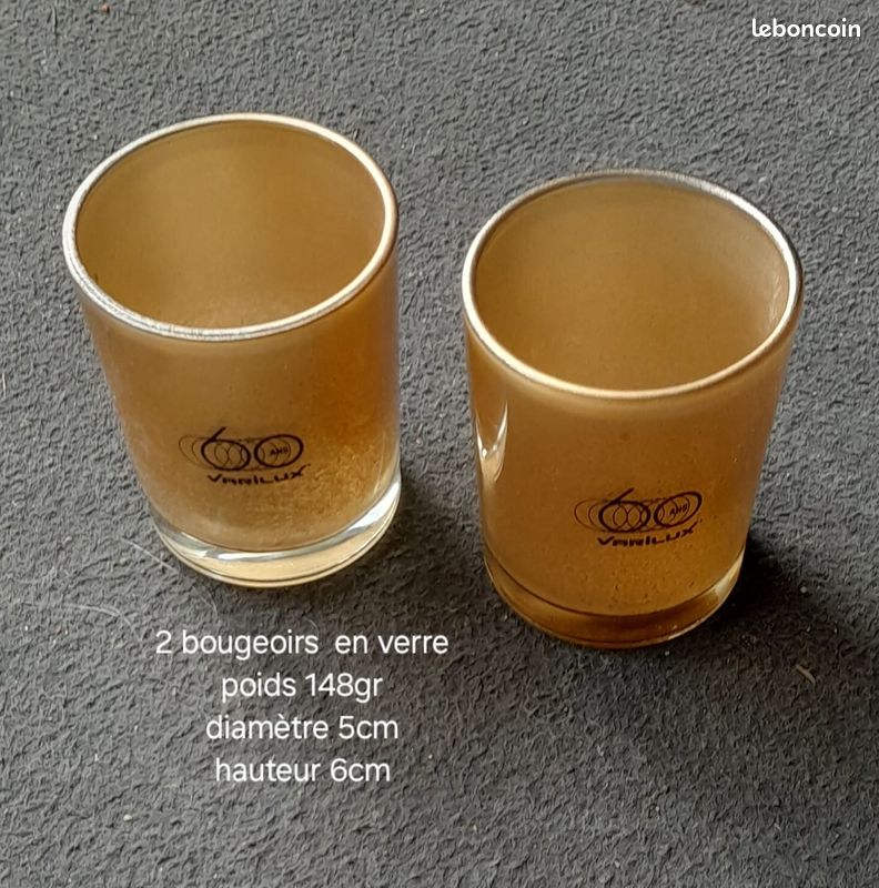 2 Bougeoirs En verre ( Indissociables) (image 2)