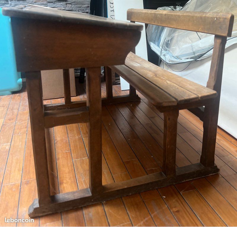 Pupitre bureau d’écolier vintage (image 3)