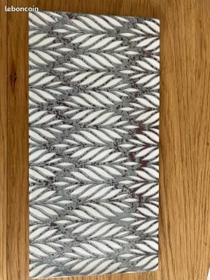 Faïence Manzu 15 x30 cm argenté (image 1)