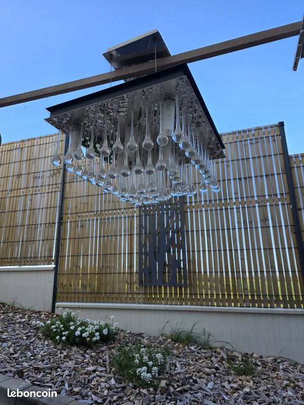 Plafonnier en cristal carré – L’élégance suspendue (image 9)