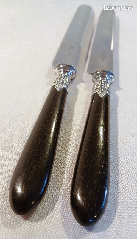2 couteaux de table viroles argent signés Peter (image 6)