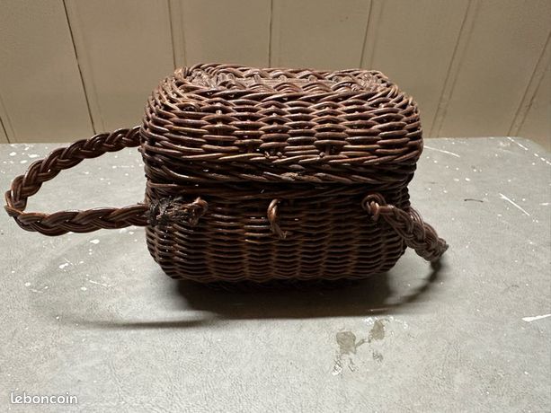 PANIER OSIER MINIATURE fin XIX ème tressage très fin et serré