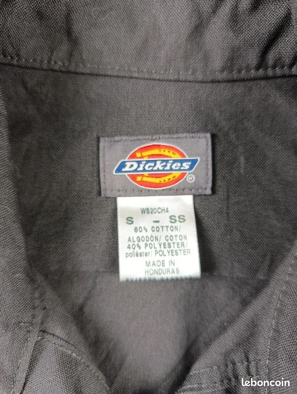 Chemise Dickies Homme S marron foncé Workwear Mister Manches Courtes USA #P181 (image 6)